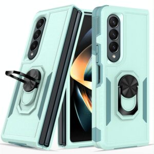 NNEDSZ Galaxy Z Fold 4 Tpu Shockproof Case With Ring - 2 In 1 Design - Green