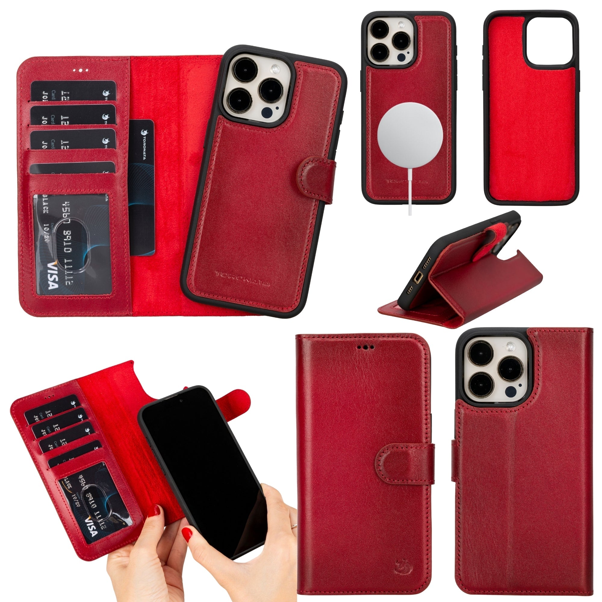 Casper Leather iPhone 15 Pro Max Wallet Case | Detachable MagSafe Compatible RFID Protection - Image 11